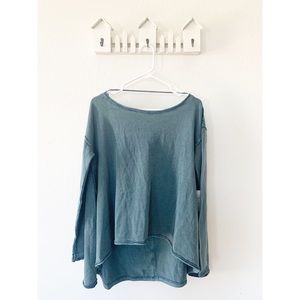 Free People High Low Long Sleeve Knit Top